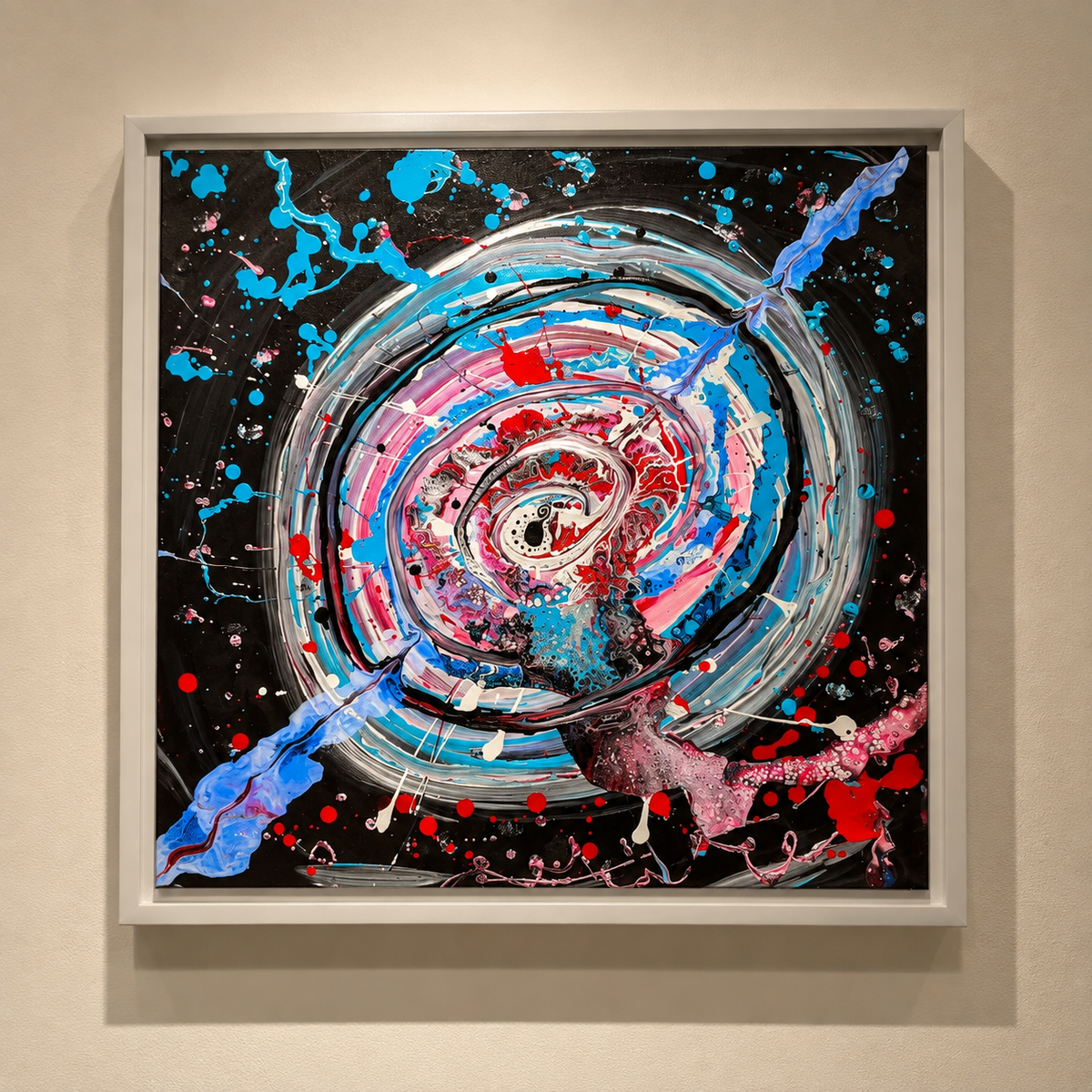 Mario Sanchez’ artwork Eye of the Storm, abstract original wall art on canvas