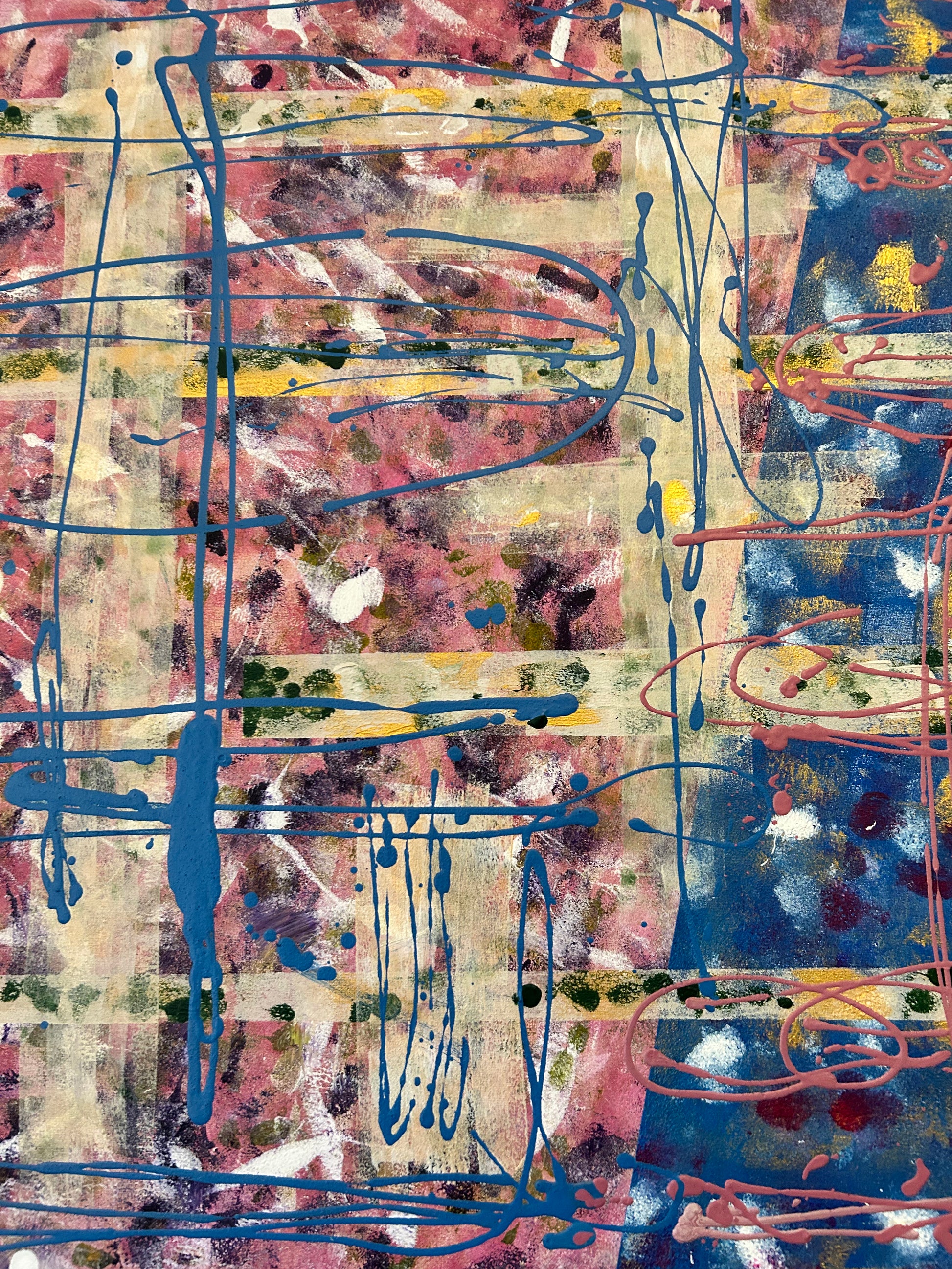 Yannick Weinberger’s artwork Winter to Spring, abstract original wall art on canvas